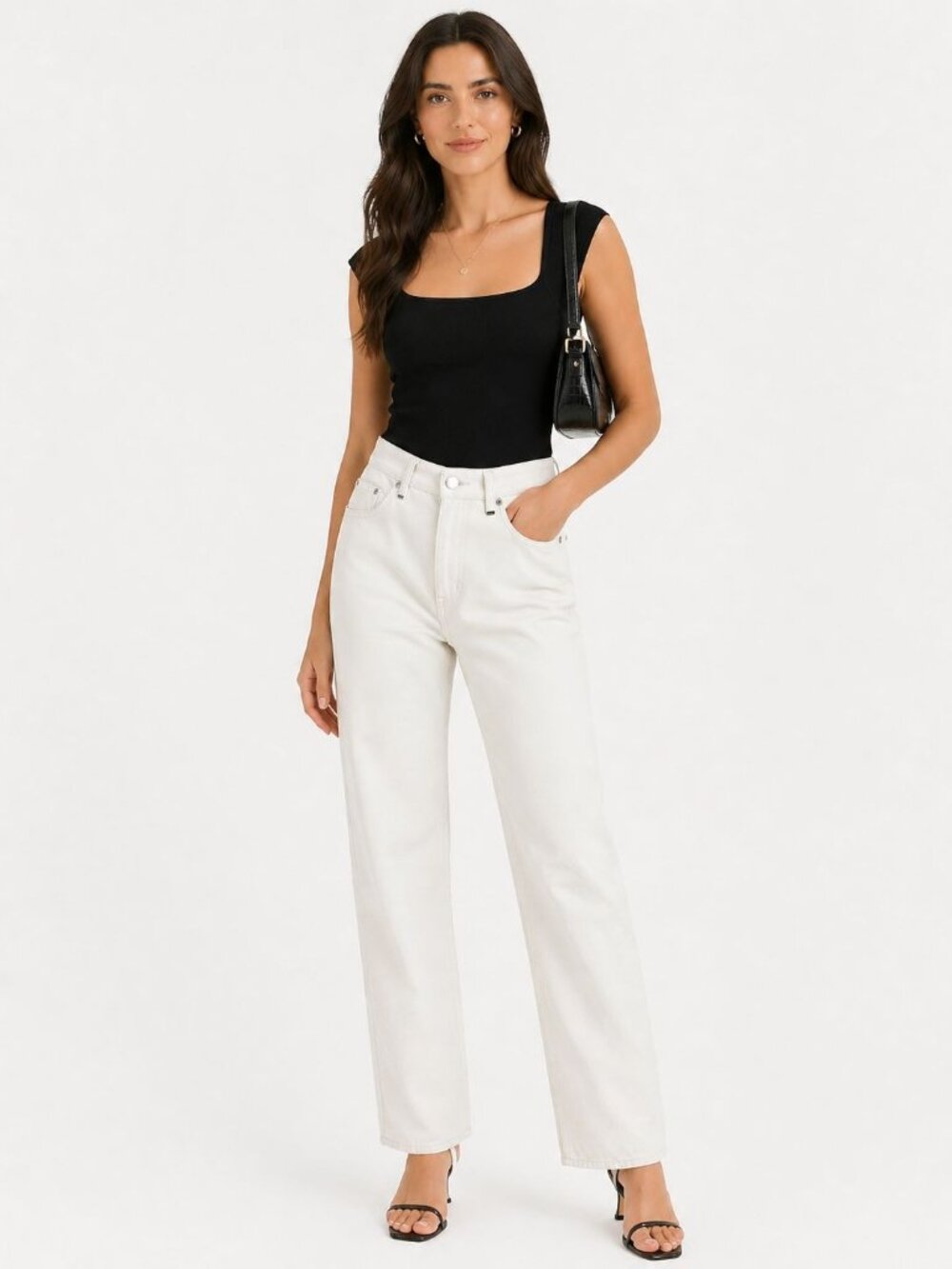 AGOLDE Recycled Leather 90’s Pinch Waist Pants High Rise Straight Powder Sz 27